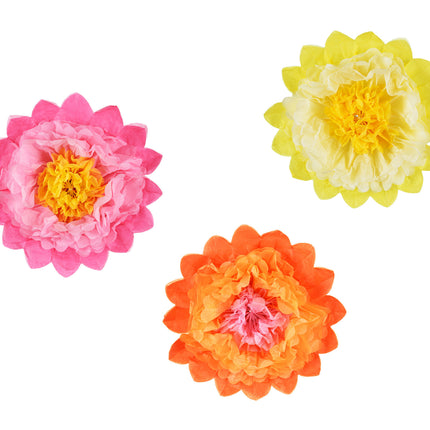 Pompons Bloemen 3st
