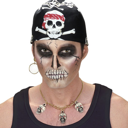 Zwart Witte Piraten Bandana