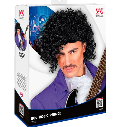 Zwarte Pruik Prince