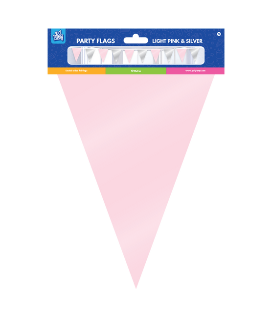 Roze Zilveren Slinger Metallic 10m