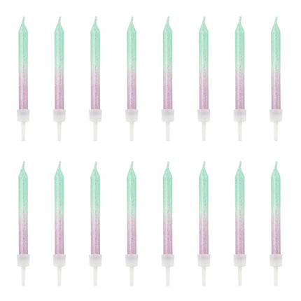 Kaarsjes Ombre 6cm 20st