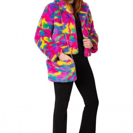 Tasje Pluche Camouflage Regenboog