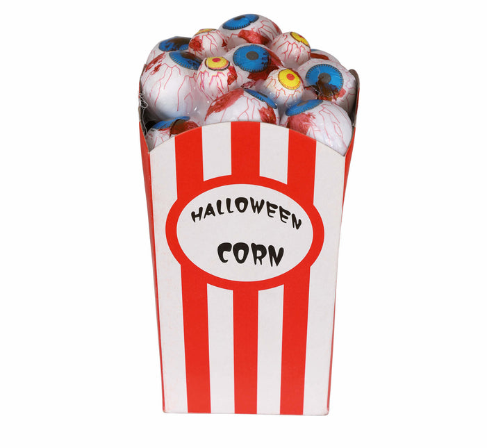 Halloween Popcorn Bakje Oogballen 16cm