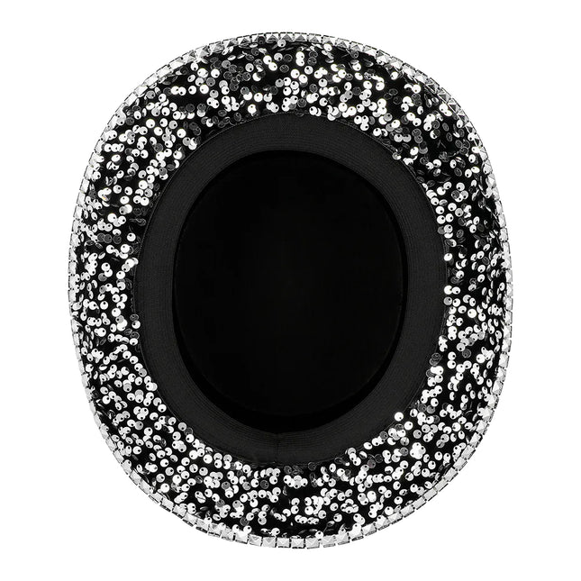 Zilveren Hoed Pailletten