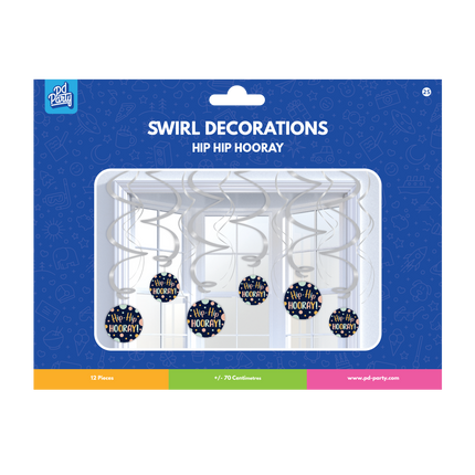 Happy Birthday Hangdecoratie Hip Hip Hooray 70cm