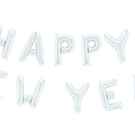 Letterslinger Happy New Year Zilver
