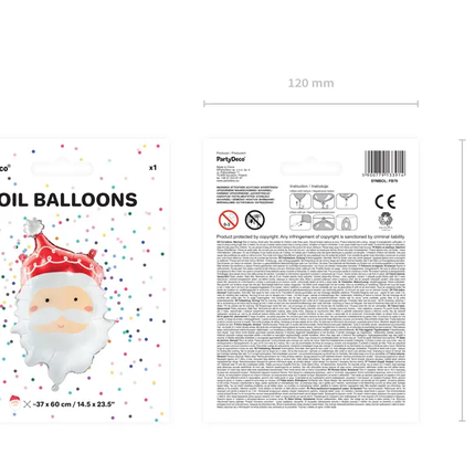 Helium Ballon Kerstman Leeg 70cm