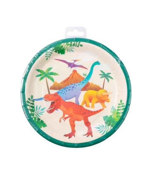 Dino Borden Gekleurd 23cm 8st