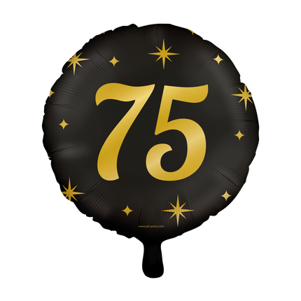 Helium Ballon 75 Jaar Leeg 30cm