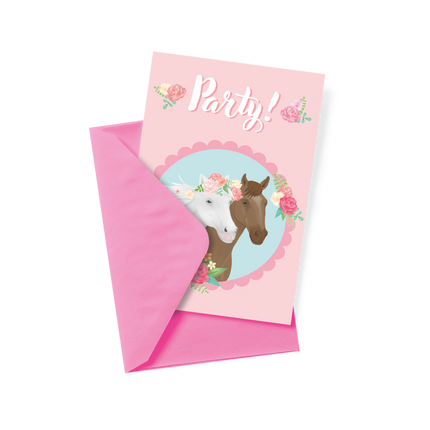 Paard Uitnodigingen 6st