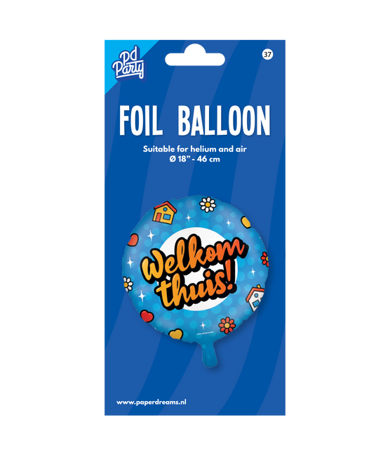 Helium Ballon Welkom Thuis Leeg 30cm