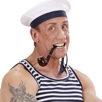 Wit Blauwe Pet Kapitein