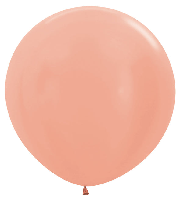 Ballonnen Metallic Rose Gold 91cm 10st