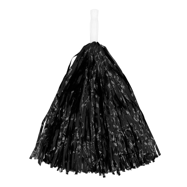 Zwarte Pompom 34cm
