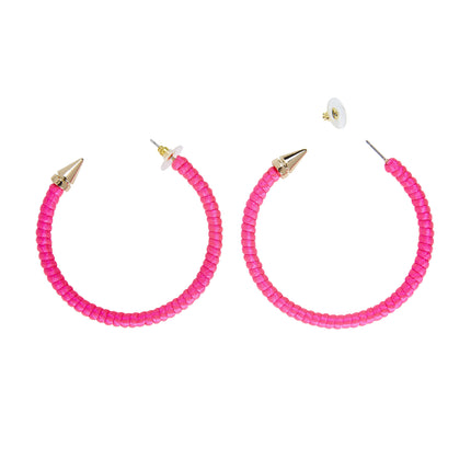 Neon Roze Oorbellen Ringen
