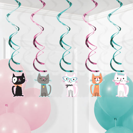 Party Cats Hangdecoratie 5st