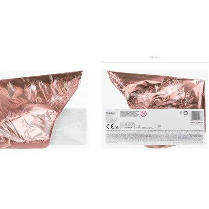 Folie Ballon Ster Rose Goud Leeg 25cm 25st