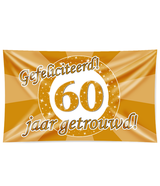 Gevelvlag 60 Jaar Getrouwd 1,5m