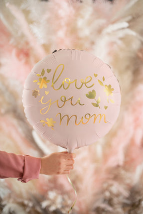 Helium Ballon Love You Mom Leeg 45cm