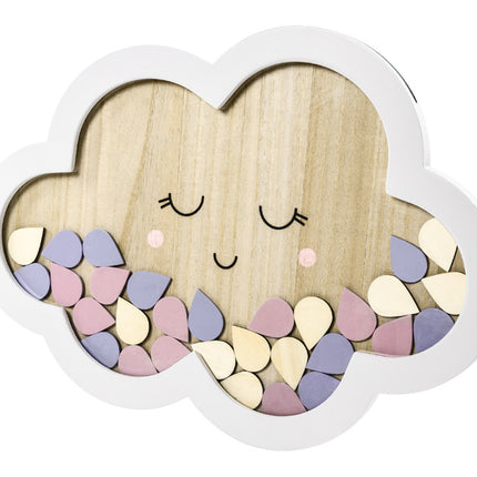 Houten Gastenboek Wolk 43cm