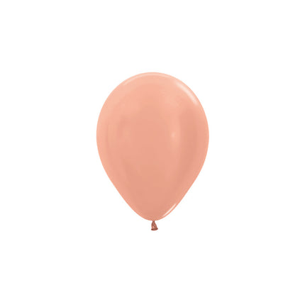 Ballonnen Metallic Rose Gold 12cm 50st