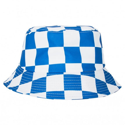 Vissershoedje Blauw /Wit Geblokt