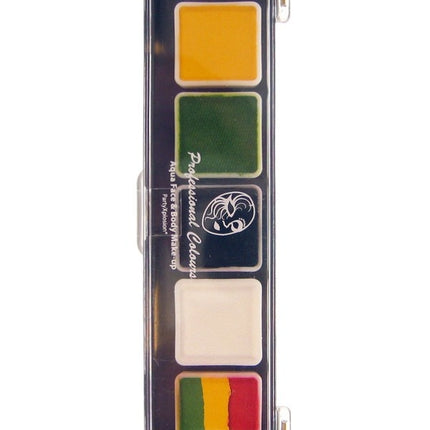 PXP 5 X 3 And 1 X 6gr Rasta Colours Palet With Brush Size 25 Regular Colours And 1 Splitcake.