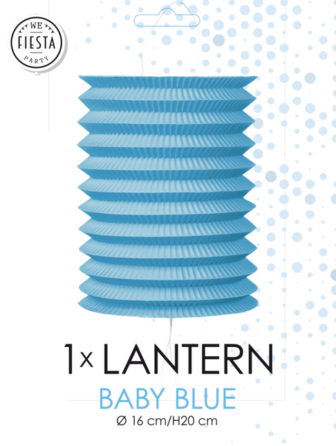 Lichtblauwe Lampion 16cm