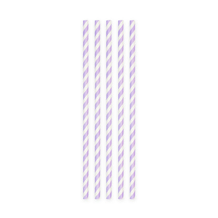 Rietjes Paars Gestreept 19cm 20st