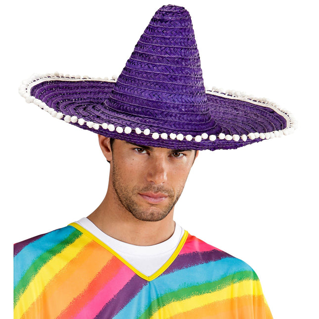 Blauw Paarse Sombrero 50cm