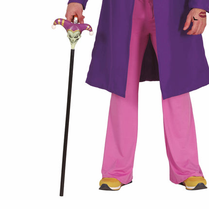 Halloween Wandelstok Joker 90cm