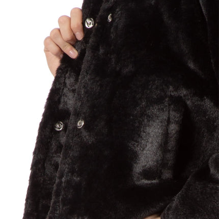 Blauwe Bontjas Zwart Dames