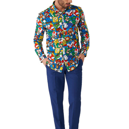 Super Mario Overhemd Heren OppoSuits