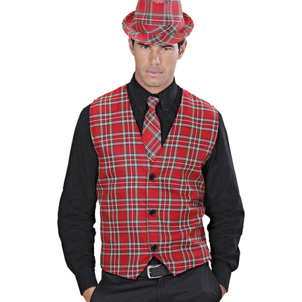 Rode Stropdas Geruit