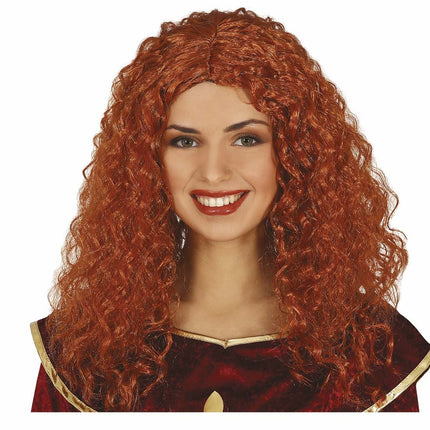 Oranje Pruik Krullen