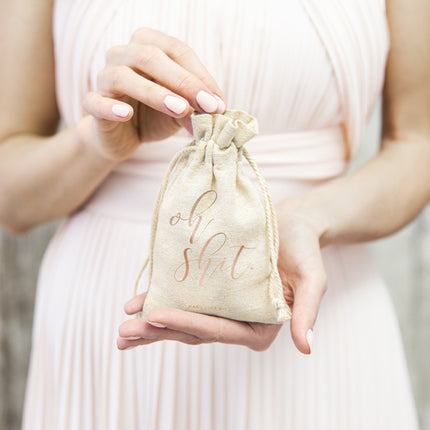 Katoenen Zakjes Oh Shit 15cm 10st