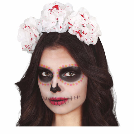 Haarband Bloederige Bloemen