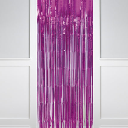 Fuchsia Deurgordijn Metallic 2m