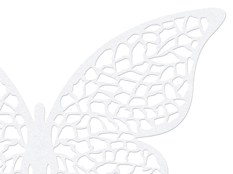 Tafeldecoratie Vlinder Papier Wit 6,5cm 10st