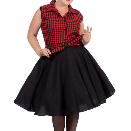 Rock N Roll 50S Jurk Zwart Rood Dames