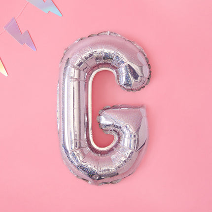 Folie Ballon Letter G Holografisch Leeg 35cm