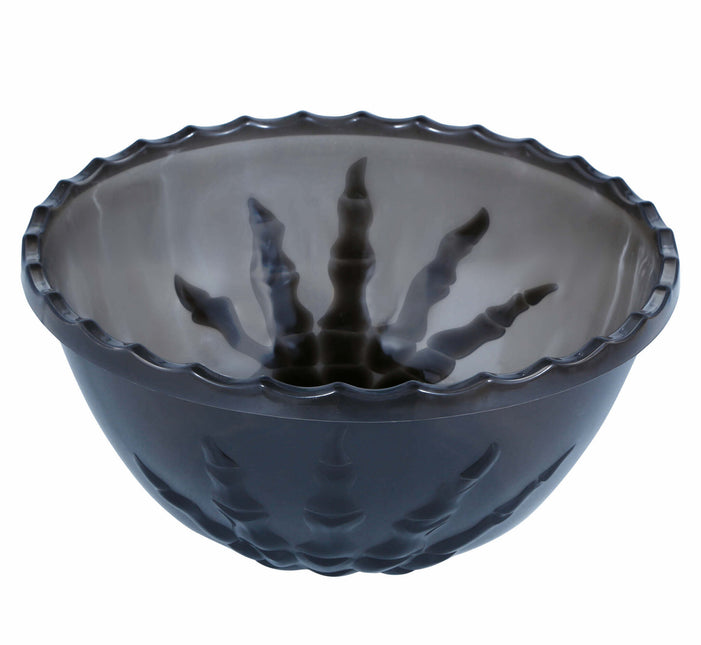 Zwarte Halloween Tafeldecoratie Skelethand Kom