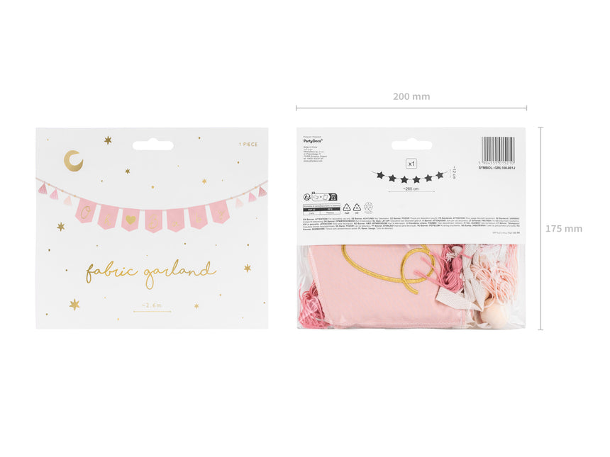 Roze Banner Oh Baby 2,5m