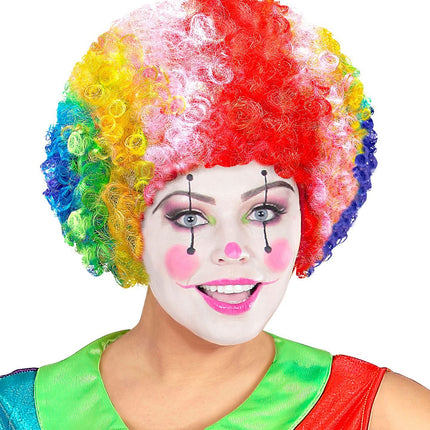 Gekleurde Pruik Clown