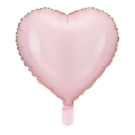 Lichtroze Helium Ballon Hart 45cm