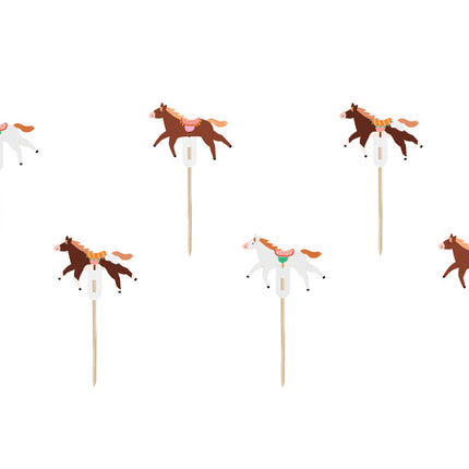 Paard Cupcake Toppers 13cm 6st