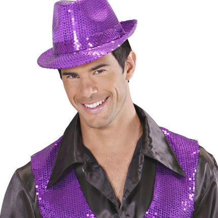 Paarse Hoed Pailletten