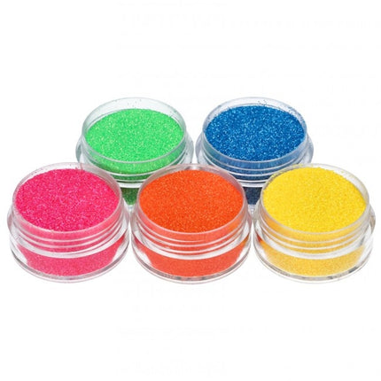 Gekleurde Glitter Tattoo Set Neon 5st