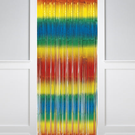 Regenboog Deurgordijn 2m