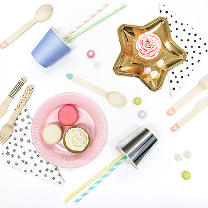 Gouden Borden Ster 18cm 6st